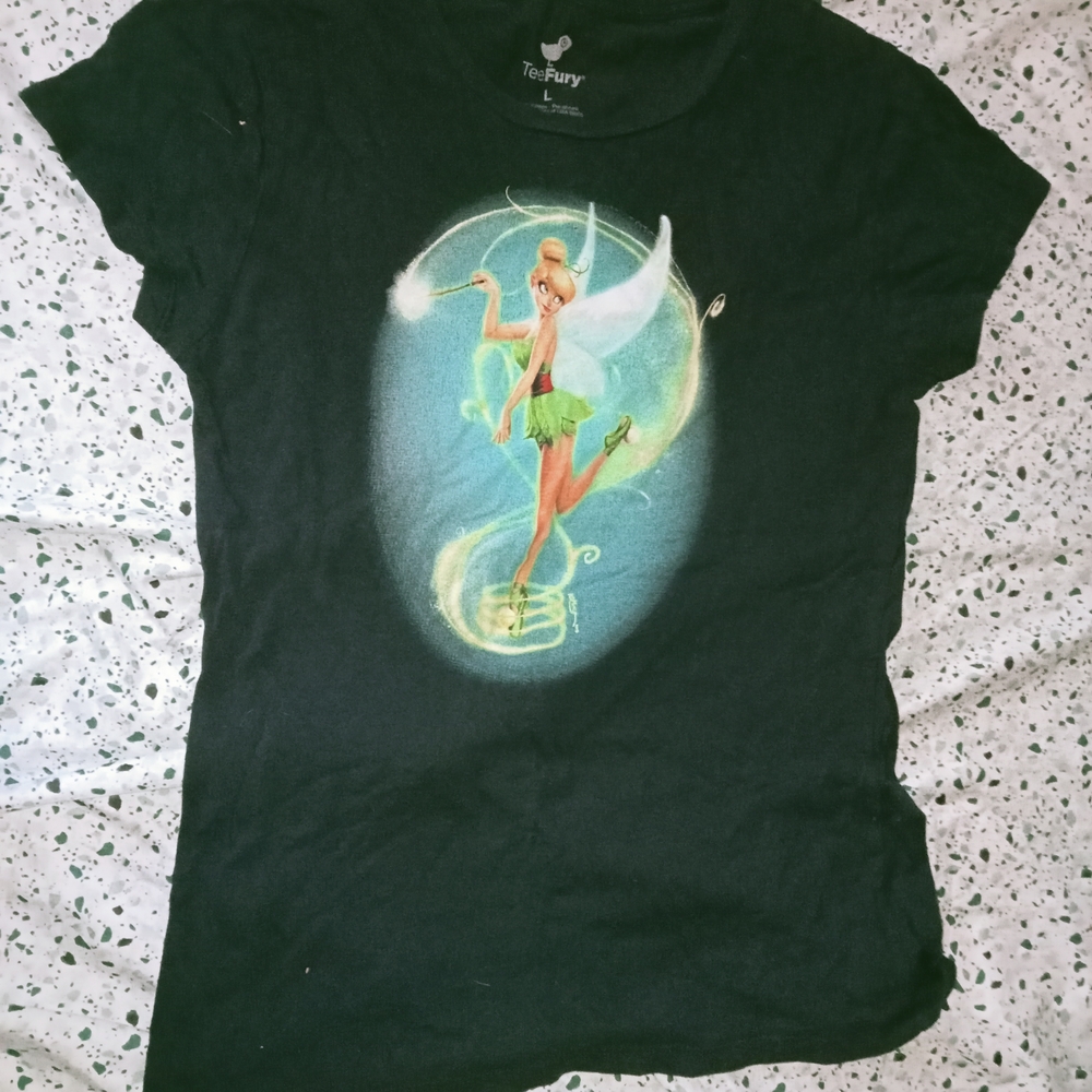 TeeFury Black Tinkerbell Short Sleeve Tee